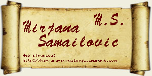 Mirjana Samailović vizit kartica